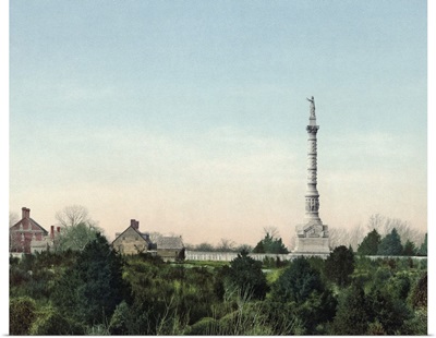 Vintage photograph of Yorktown Monument, Yorktown, Virginia