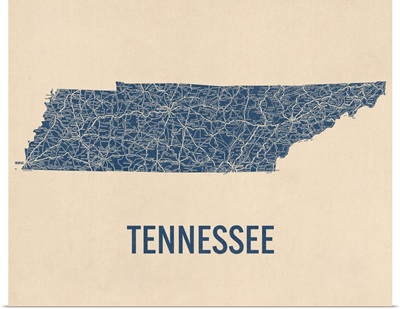 Vintage Tennessee Road Map 1