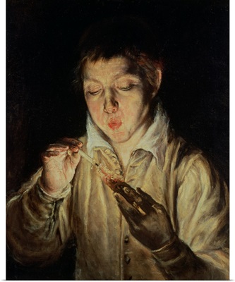 A Child Blowing on an Ember, early 1570s