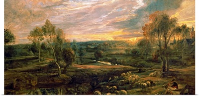 A Landscape with a Shepherd and his Flock, c.1638