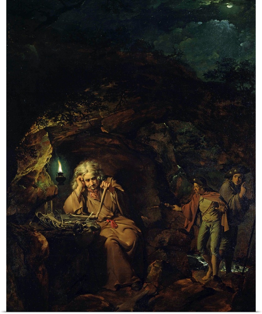 BAL72356 A Philosopher by Lamp Light, exh. 1769  by Wright of Derby, Joseph (1734-97); oil on canvas; 128.2x102. cm; Derby...