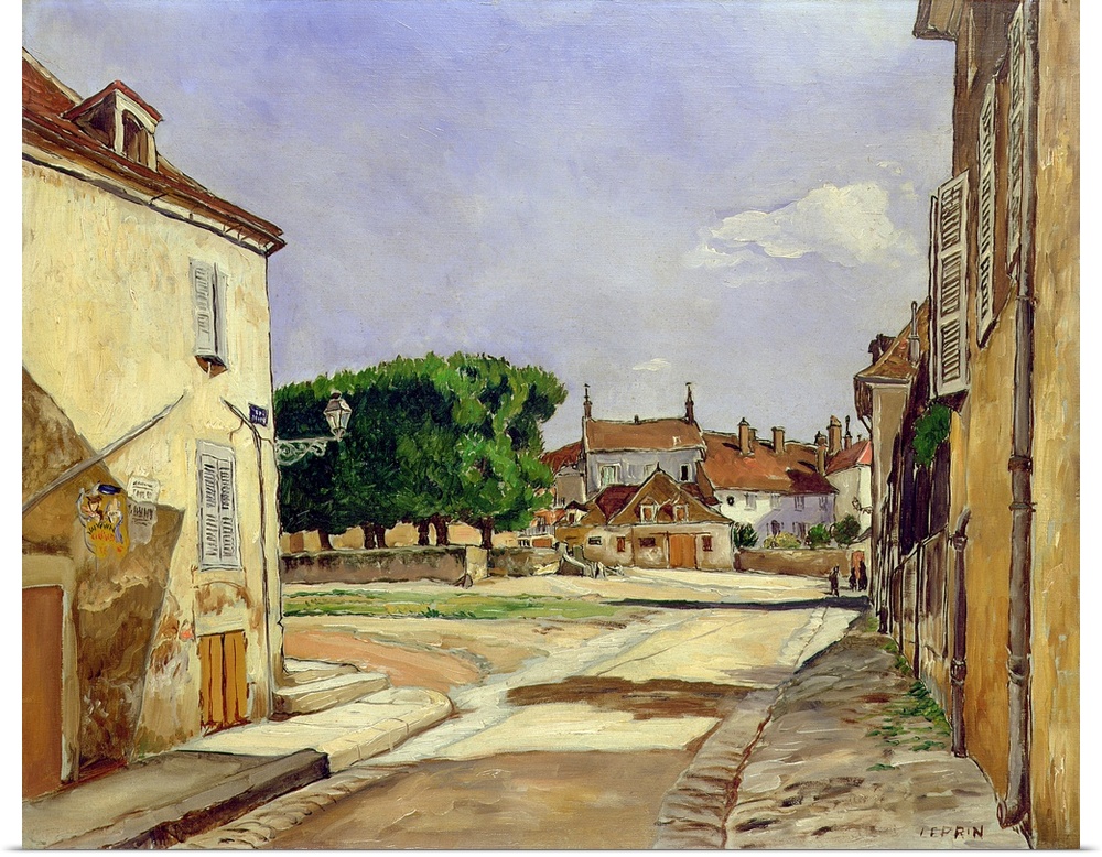 BAL76368 A Street in Avallon  by Leprin, Marcel (1891-1933); oil on canvas; 50x61.2 cm; Galerie Daniel Malingue, Paris, Fr...