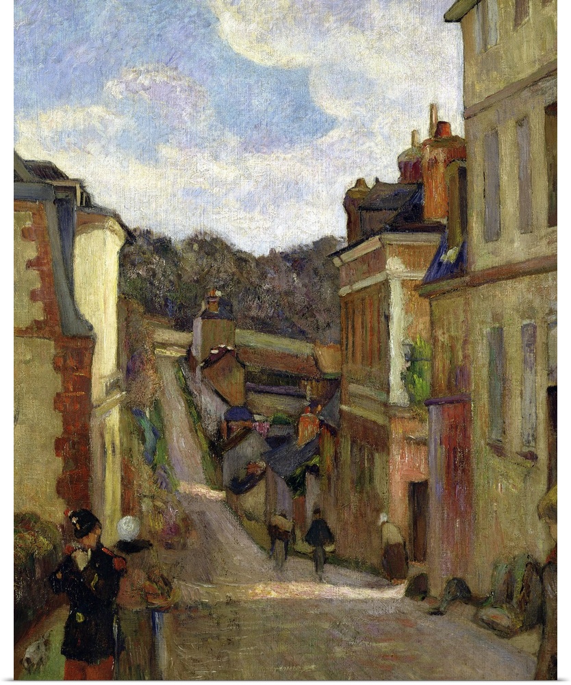 BAL76298 A Suburban Street, 1884  by Gauguin, Paul (1848-1903); oil on canvas; 55x48.5 cm; Galerie Daniel Malingue, Paris,...