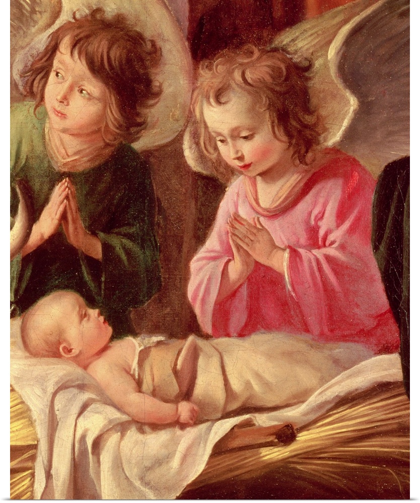 Adoration of the Shepherds, detail of the Angels and Child, c.1638