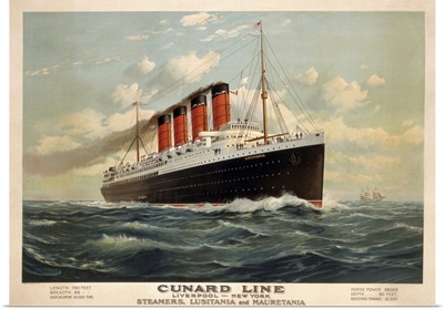 Advertisement for the Cunard Line, c.1908