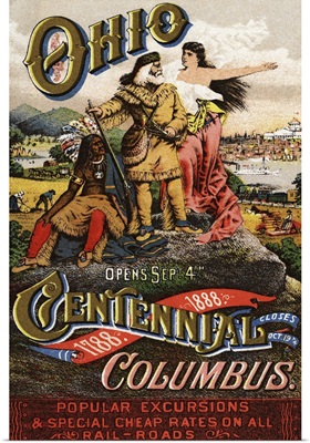 Advertisement for the Ohio Centennial Exposition, 1888