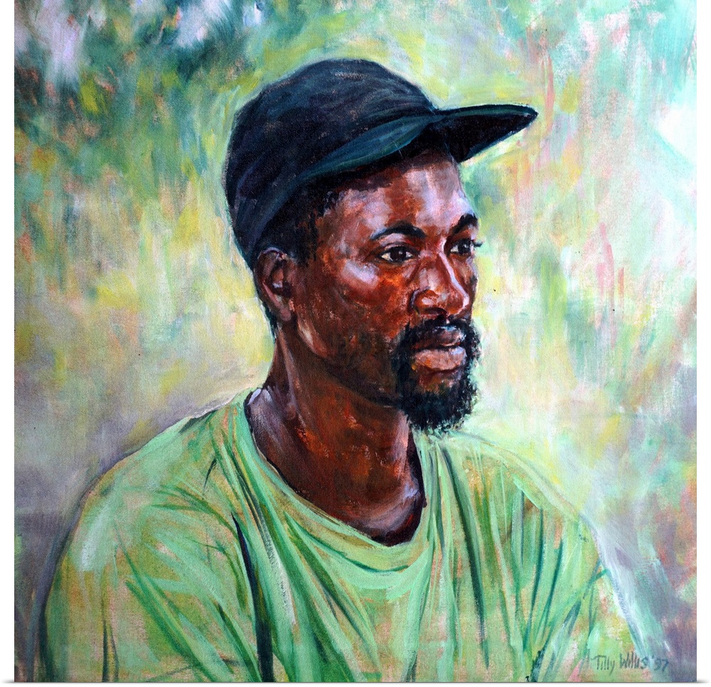 African Man, 1996, originally oil on canvas.