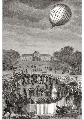 Ascent of Charles's balloon over the Champs de Mars