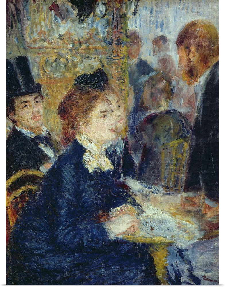BAL20082 At the Cafe, c.1877  by Renoir, Pierre Auguste (1841-1919); oil on canvas; 35x28 cm; Rijksmuseum Kroller-Muller, ...