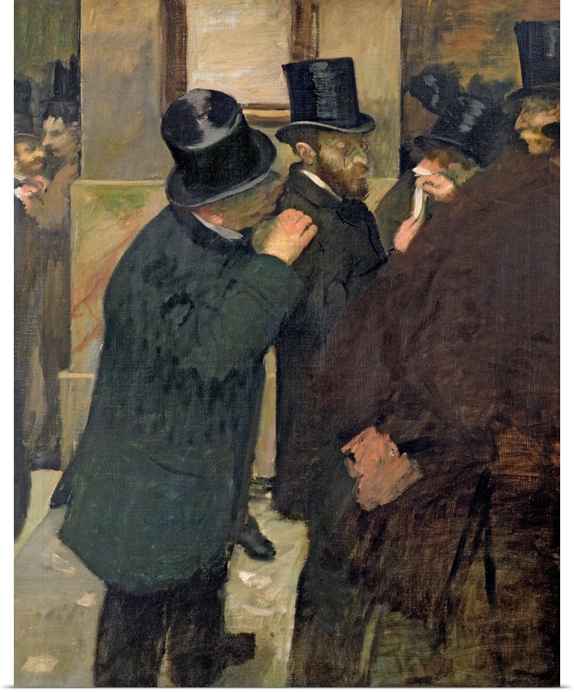 XIR33376 At the Stock Exchange, c.1878-79 (oil on canvas)  by Degas, Edgar (1834-1917); 100x82 cm; Musee d'Orsay, Paris, F...