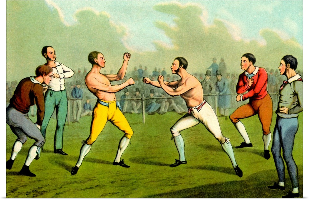 Bare-knuckle boxing by Alken, Henry Thomas (1785-1851). Originally an engraving.