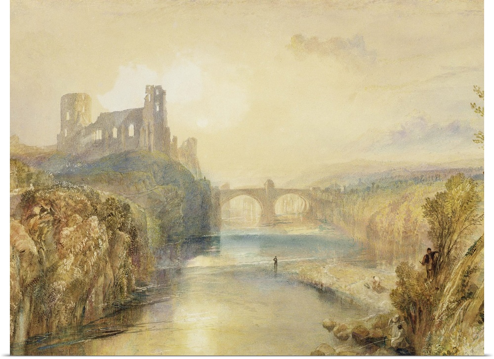 XYC135749 Barnard Castle (w/c, gouache, pen and ink on paper)  by Turner, Joseph Mallord William (1775-1851); watercolour,...
