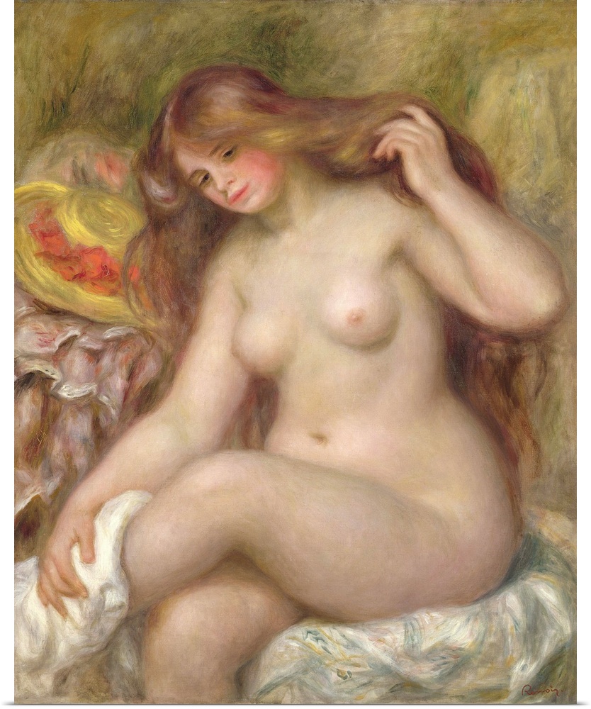 BAL72604 Bather, c.1903  by Renoir, Pierre Auguste (1841-1919); oil on canvas; 92x73 cm; Kunsthistorisches Museum, Vienna,...