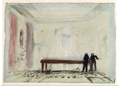 Billiard players at Petworth House, 1830