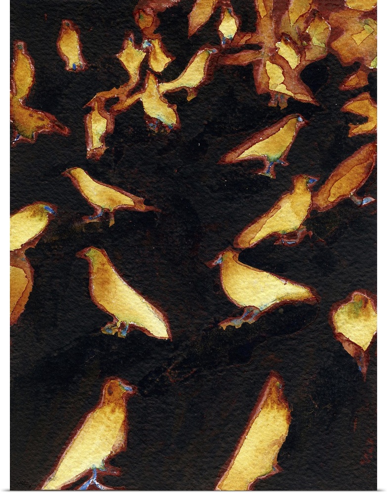 Birds, 2008 (originally w/c on arches) by Dean, Graham (b.1951).