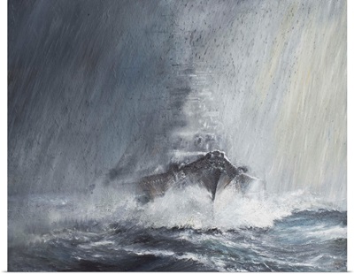 Bismarck through curtains of Rain Sleet and Snow