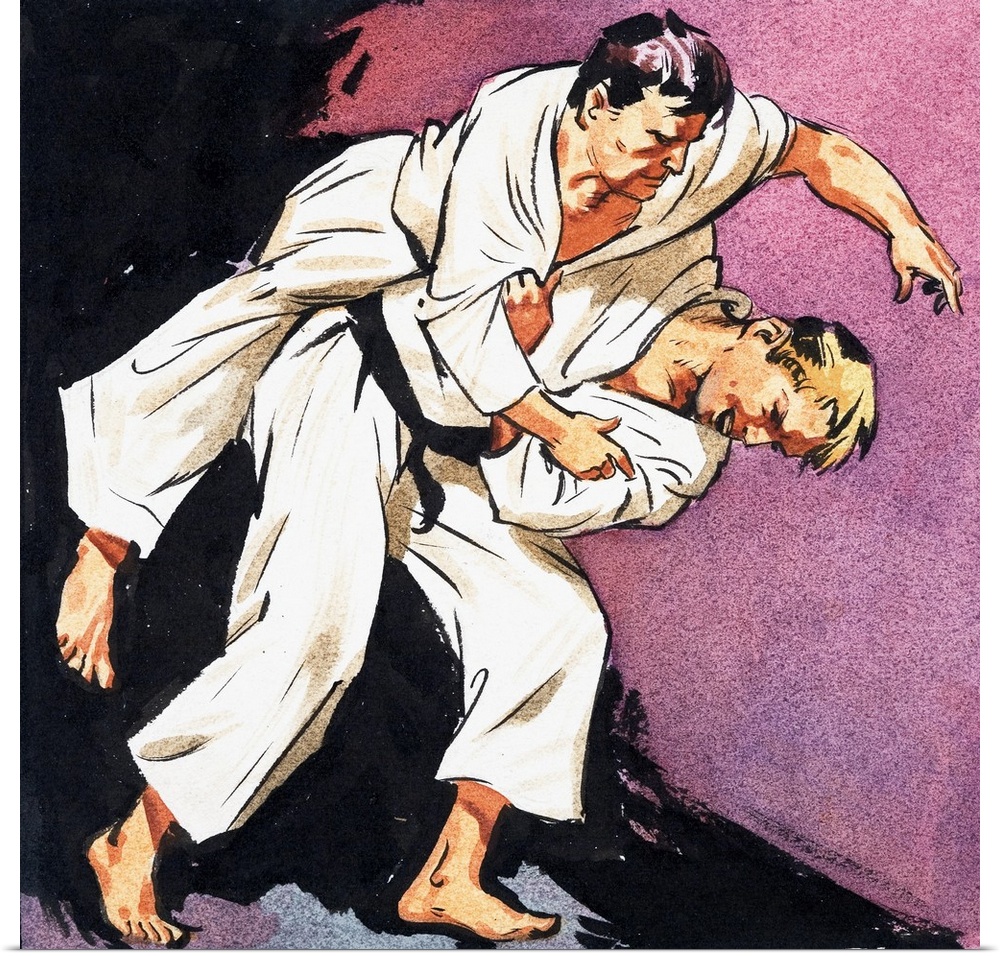 Black Belt Judo. Panel from cover of Look and Learn no. 233 (2 July 1966).