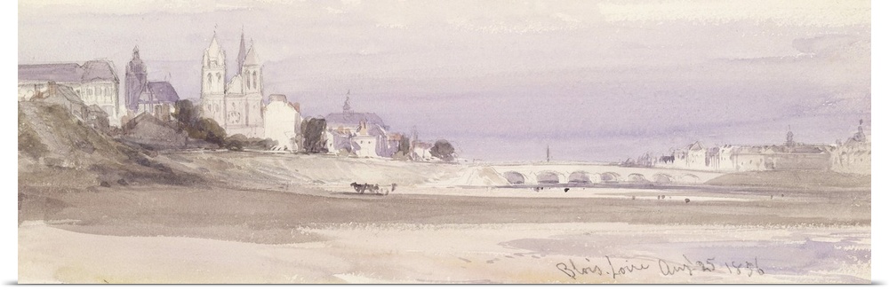 XYC174887 Blois on the Loire, 1856 (w/c on paper) by Callow, William (1812-1908)
