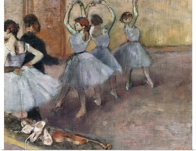 Blue-Toned Dancers (The Rehearsal In The Foyer De La Danse), 1882