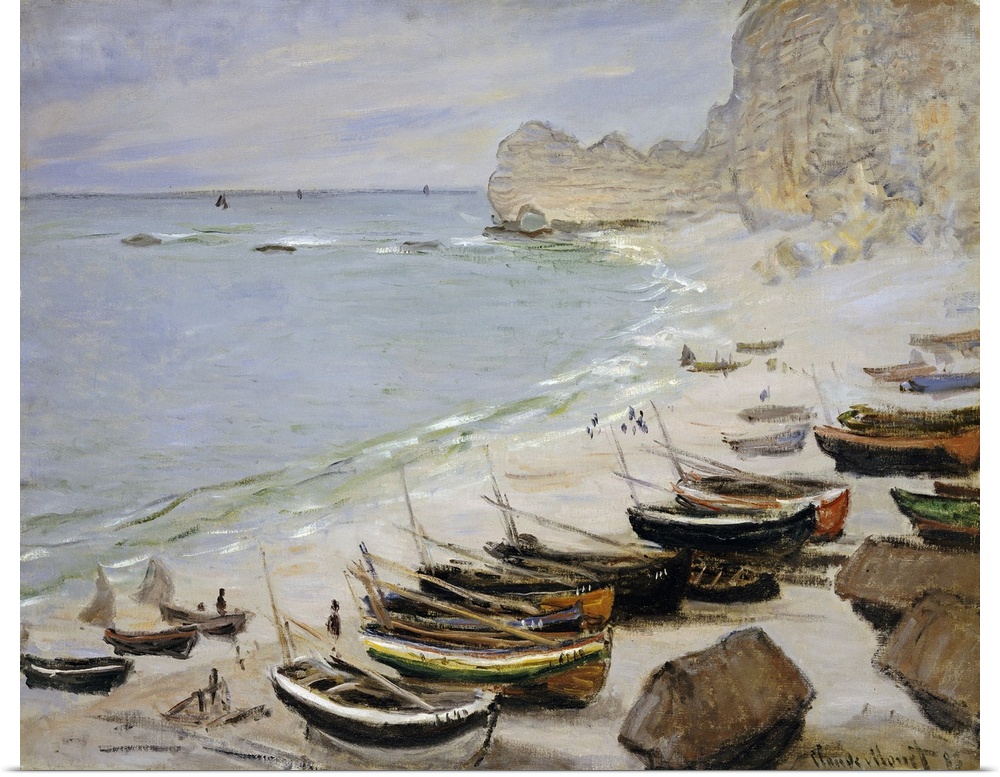 Boats On The Beach At Etretat, 1883