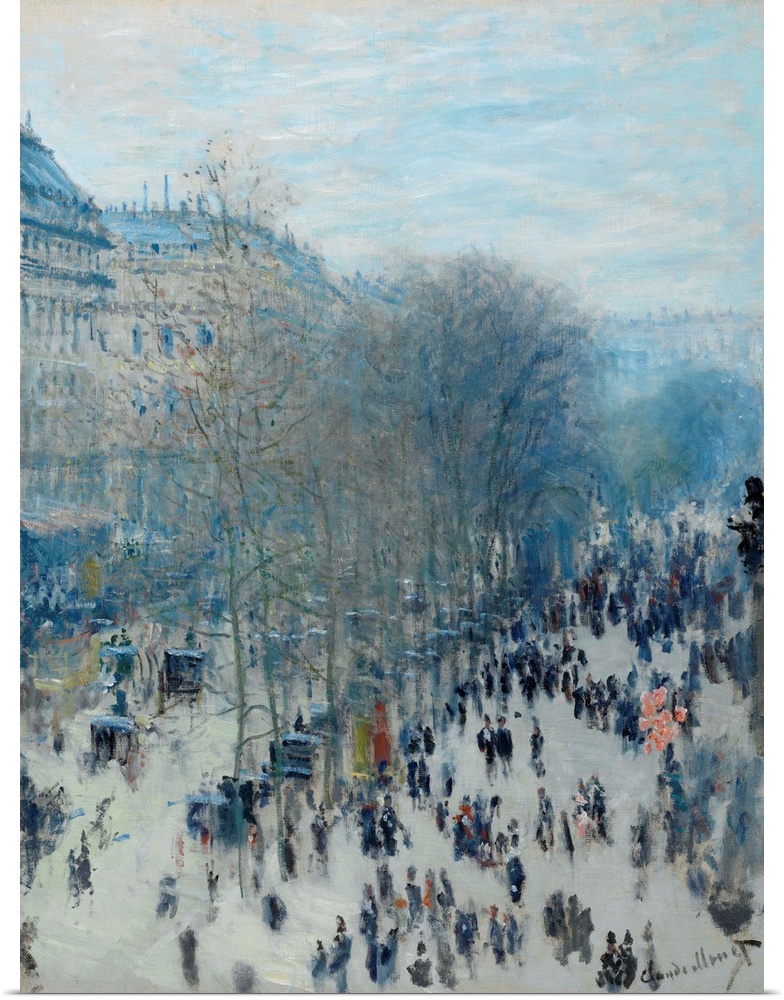 Painting by Claude Monet of the Boulevard des Capucines.