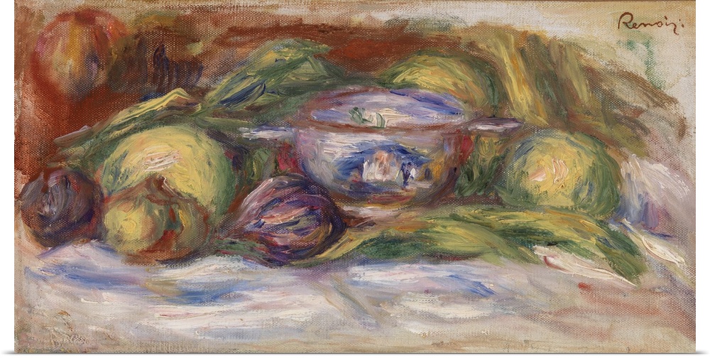 Bowl, Figs, And Apples, 1916 (Originally oil on canvas)