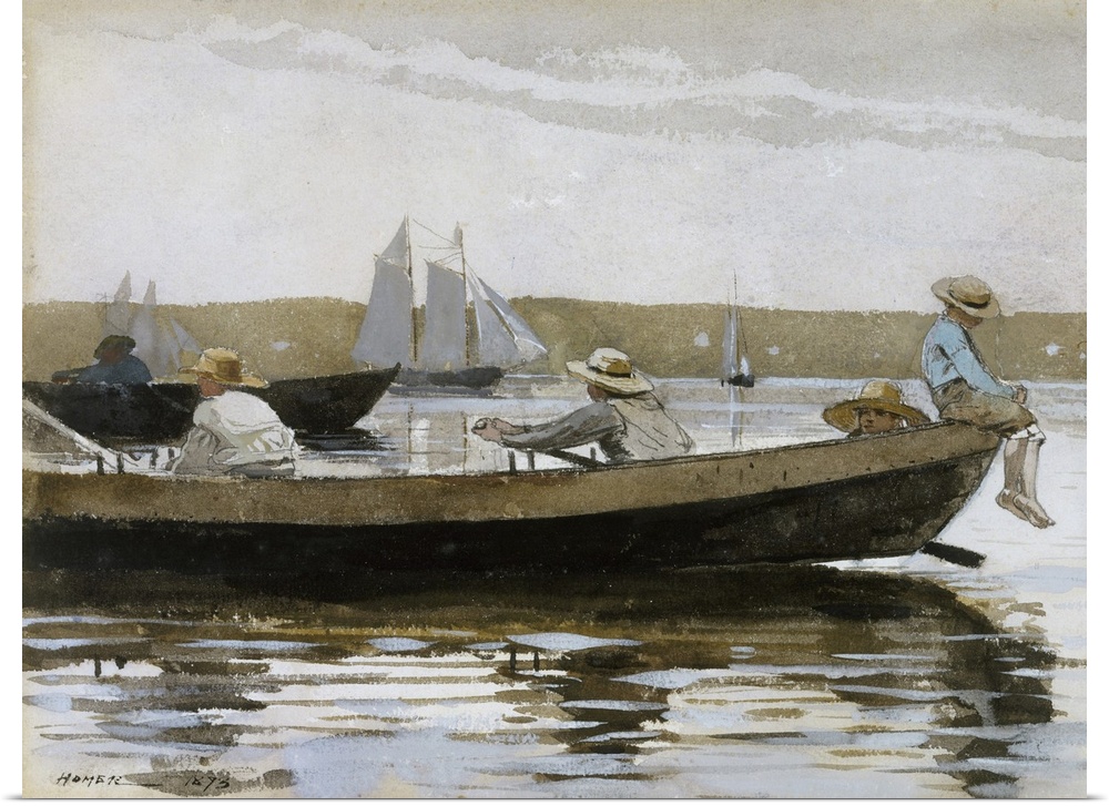 Homer spent the summer of 1873 in Gloucester, Massachusetts, the picturesque fishing port on Cape Ann, north of Boston.