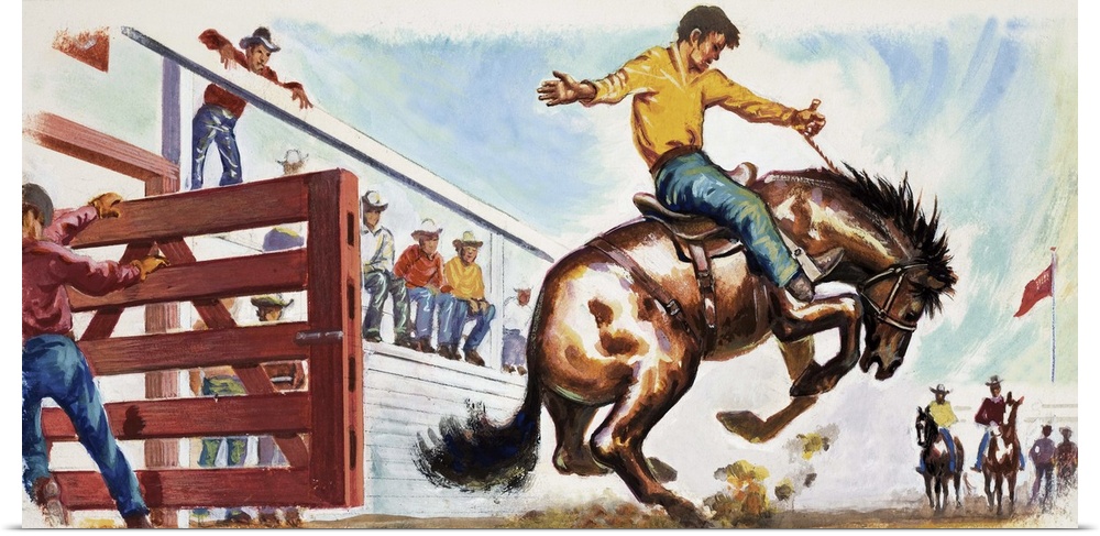 Bucking Broncho at the Rodeo.