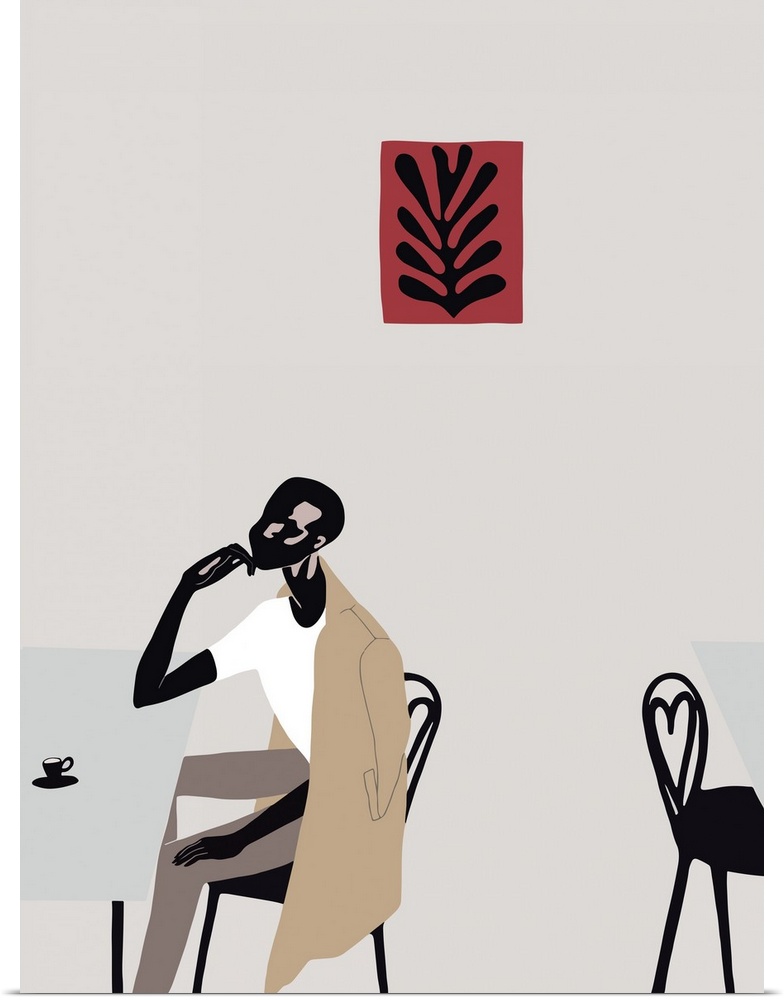 Cafe Scene with Matisse, 2016. Originally digital.