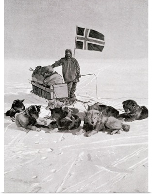 Captain Roald Amundsen at the South Pole, 1912