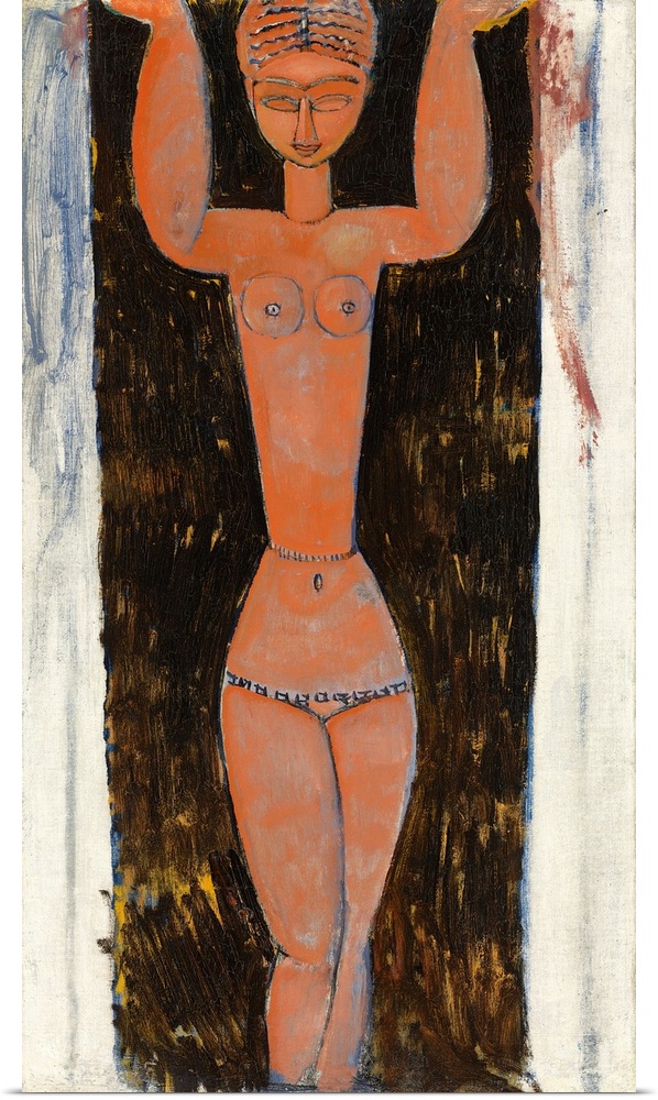 Cariatide, 1913 (originally oil on canvas) by Modigliani, Amedeo (1884-1920)