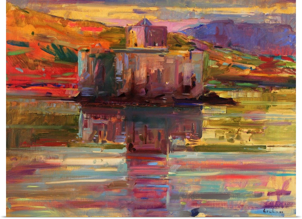 Castlebay, Barra, 2012, originally oil on canvas.