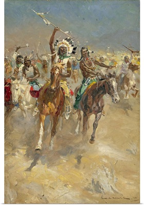 Charging Indians on Horseback