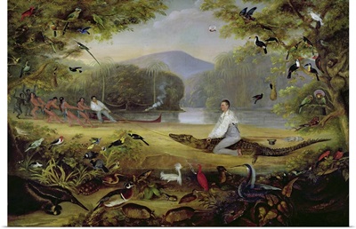 Charles Waterton capturing a cayman, 1825-26