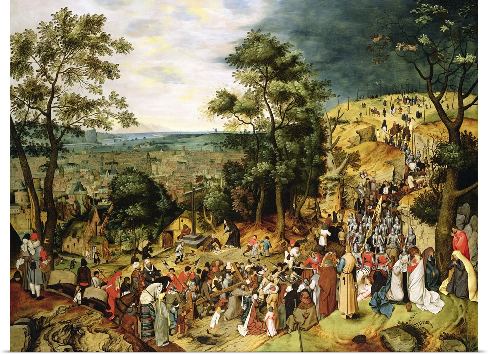 BAL77035 Christ on the Road to Calvary, 1607 (panel)  by Brueghel, Pieter the Younger (c.1564-1638); oil on panel; 122x169...