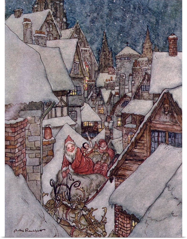 BAL11657 Christmas illustrations, from 'The Night Before Christmas' by Clement C. Moore, 1931  by Rackham, Arthur (1867-19...