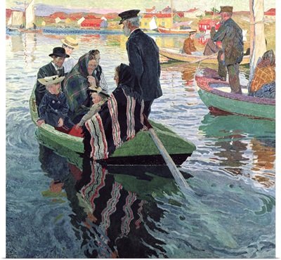 Church Goers in a Boat, 1909