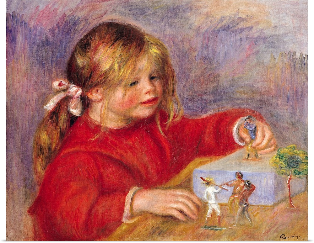 XIR19116 Claude Renoir (b.1901) at Play, 1905 (oil on canvas); by Renoir, Pierre Auguste (1841-1919); 46x55 cm; Musee de l...