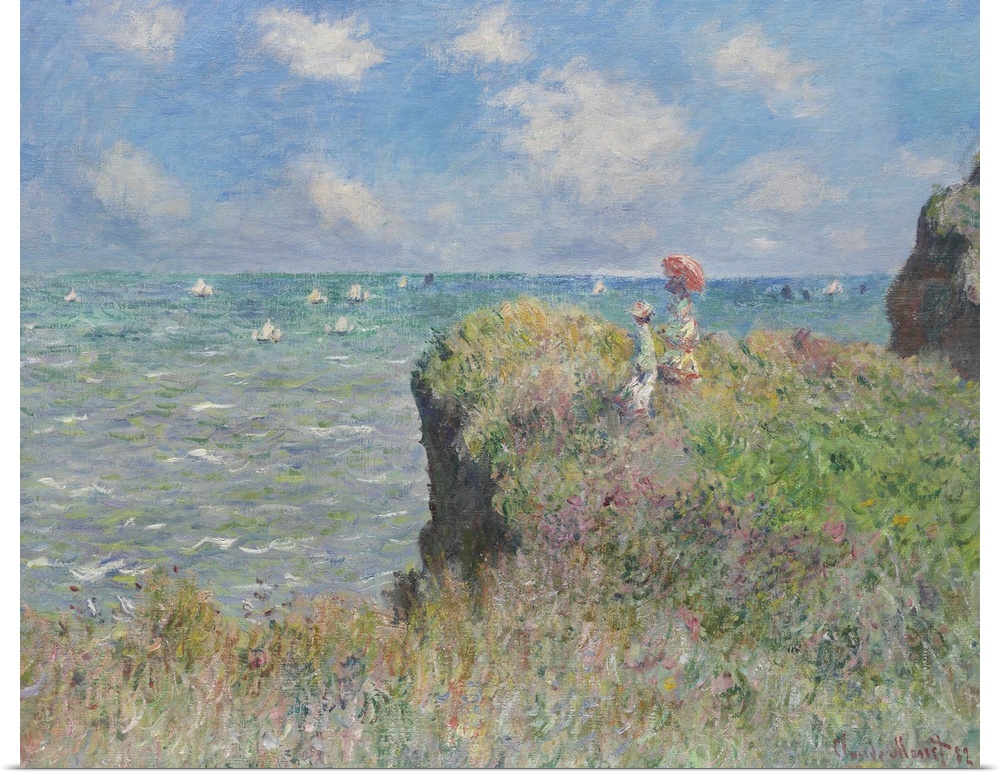 Cliff Walk at Pourville, 1882, oil on canvas.