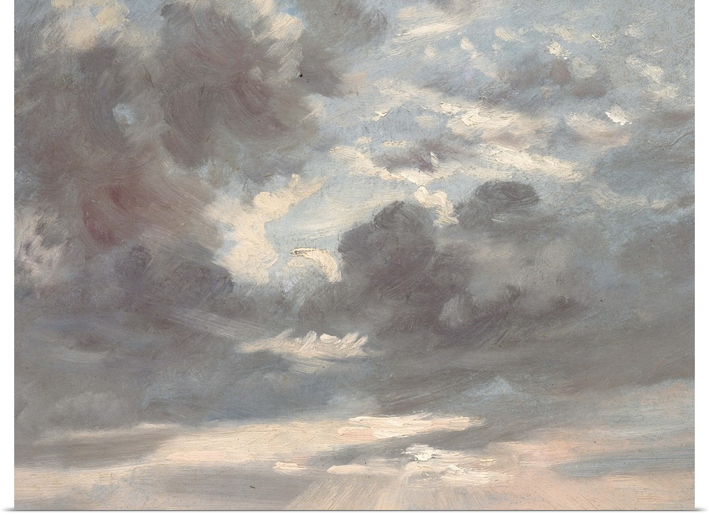 Cloud Study, Stormy Sunset, 1821-2, oil on paper on canvas.  By John Constable (1776-1837).