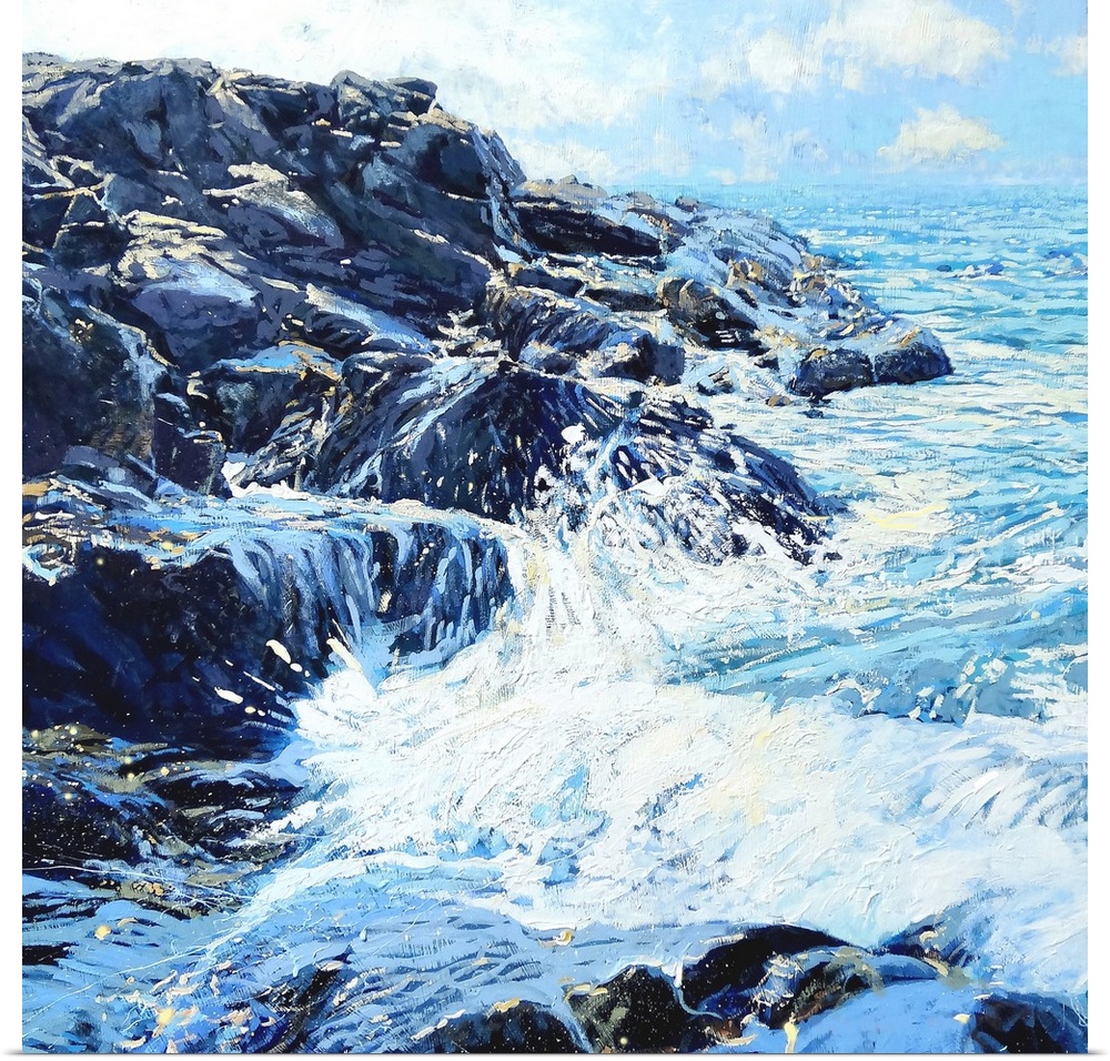 Coastal Edge, 2015, originally oil on canvas.