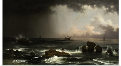 Coastal Scene With Sinking Ship, 1863