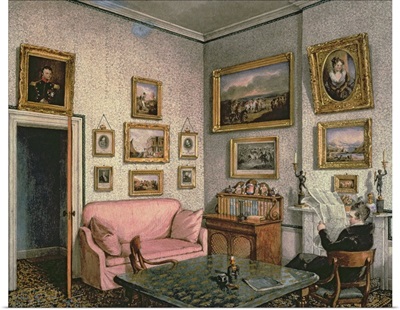 Col. Norcliffe's study at Langton Hall, c.1837