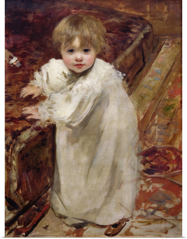 XIR216670 Colette's First Steps, 1895 (oil on canvas)  by Gervex, Henri (1852-1929); 50x37 cm; Private Collection; (add. i...