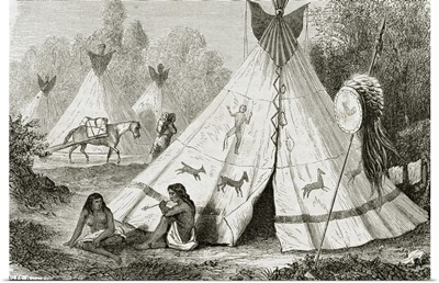 Comanche Indian Camp in the 1850's