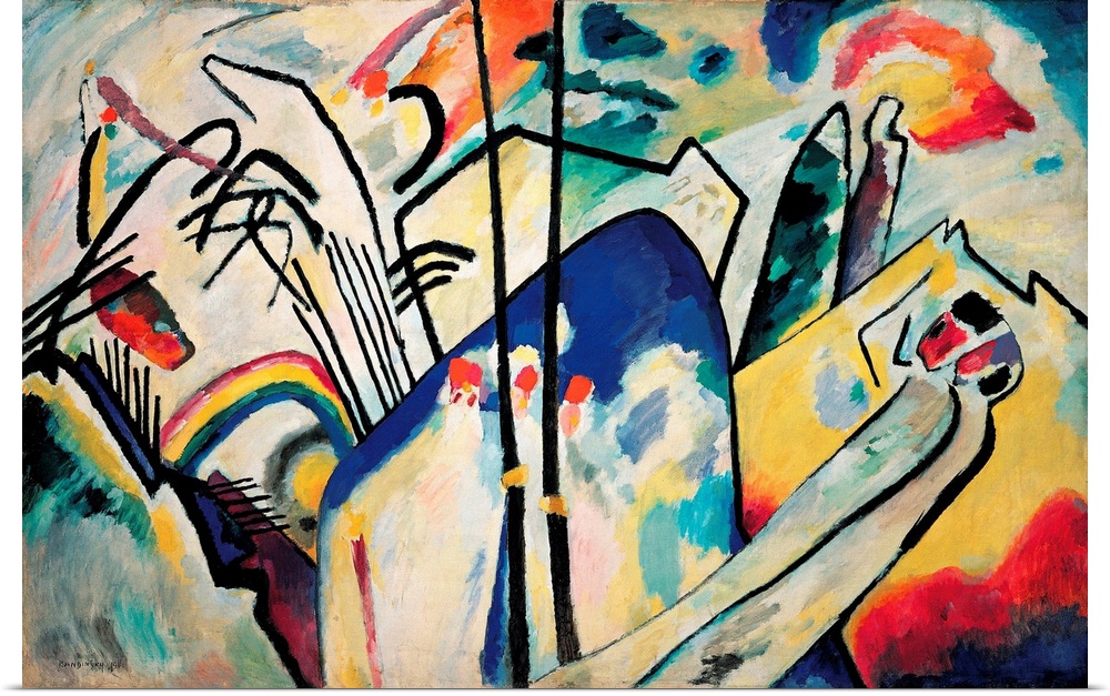 Composition IV, 1911, by Wassily Kandinsky (1866-1944), originally oil on canvas, Russia, 20th century