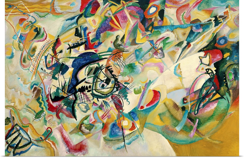 Composition No. 7, 1913 (originally oil on canvas) by Kandinsky, Wassily (1866-1944)