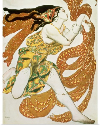 Costume design for a bacchante in 'Narcisse' by Tcherepnin, 1911
