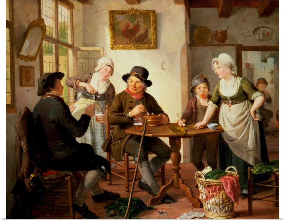 BAL22772 Cottage Interior (oil on panel); by Lelie, Adriaen de (1755-1820); Cadogan Gallery, London, UK; Dutch, out of cop...