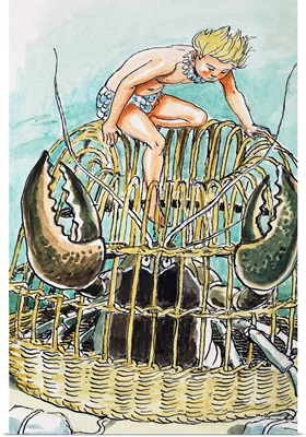 Crab Basket, illustration from 'The Water Babies' by Charles Kingsley